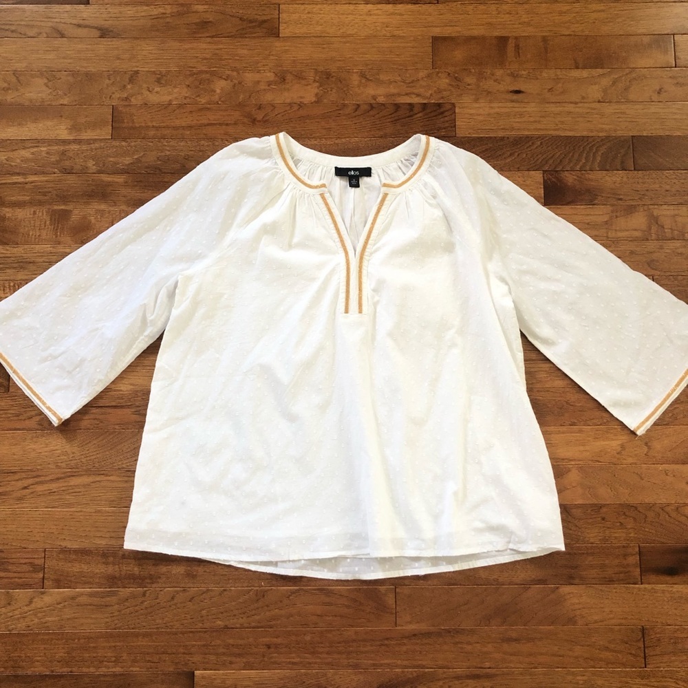 Ellos white long sleeve top